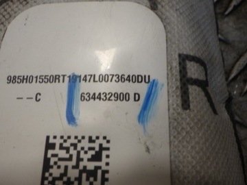 ULOŽENÍ AIRBAG SEDADLA CAPTUR II 634432900D