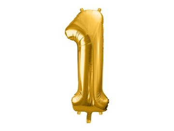 Balon foliowy Cyfra 1, złota, 86cm