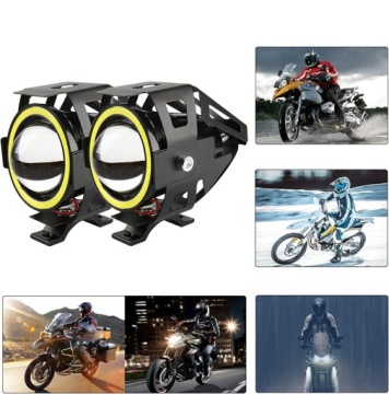 2x МОТОЦИКЛОВЫЕ ГАЛОГЕННЫЕ ЛАМПЫ КОЛЬЦЕВЫЕ ФАРЫ LED 3Ccc