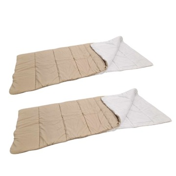 Alpinter śpiwór - kołdra turystyczna 85x210cm - zestaw 2 śpiwory beżowy