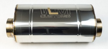 Tłumik Sportowy Przelotowy WLM 120/160 Owalny dł 350mm stal nierdzewna INOX
