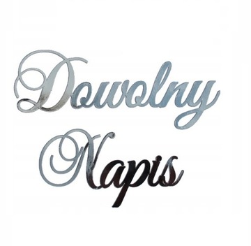 BANER girlanda TWÓJ NAPIS dowolny tekst SREBRNY