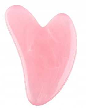 ПЛАСТИНА ИЗ РОЗОВОГО КВАРЦА ДЛЯ МАССАЖА ЛИЦА ГУА ША ПОДАРОЧНАЯ СУМОЧКА