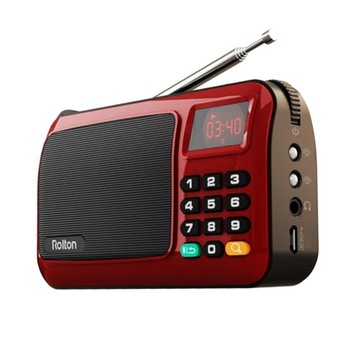 Odtwarzacz muzyczny MP3 z radiem FM USB i wyświetlaczem LED w kolorze czerwonym