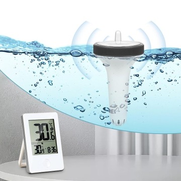 TERMOMETR BASENOWY PŁYWAJĄCY MIERNIK TEMPERATURY DO AKWARIU WODOODP IP67