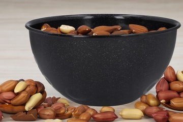 МИСКА КУХОННАЯ ПЛАСТИКОВАЯ, черная, 0,5 л, практичная миска для перекуса