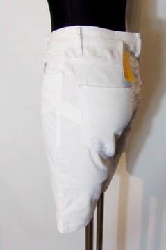 białe szorty spodenki jeans 36/38