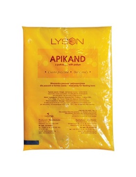 Apikand z pyłkiem - ciasto 1kg -pokarm dla pszczół