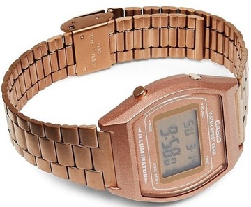 ZEGAREK CASIO B640WC-5A VINTAGE SPORT CYFROWY UNISEX ROSE GOLD LED BOX 35mm