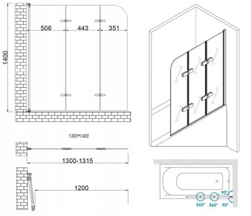 Wanna 140x70 + корпус для плиток + золотой экран