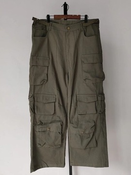 FEWQ 2023 Autumn Male Multi Pocket Cargo Pants Str