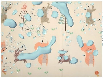 Развивающий расширяемый двухсторонний пенопластовый коврик для детей, большой 200х150+сумки