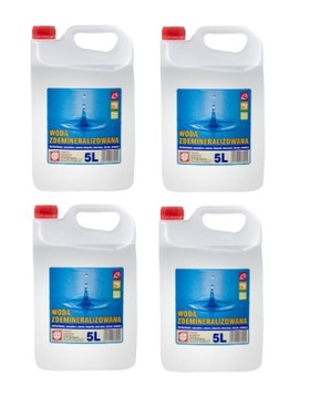 WODA DESTYLOWANA DEMINERALIZOWANA 20L - 4x5L