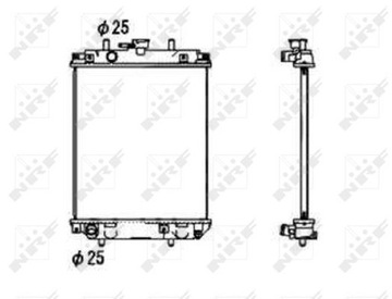 CHLADIČ VODY 53674 NRF DAIHATSU CUORE SIRION I V