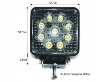 СВЕТОВЫЕ ФАРЫ ГАЛОГЕННЫЕ ПЕРЕДНИЕ СВЕТОДИОДНЫЕ 9 ДИОДОВ 12В