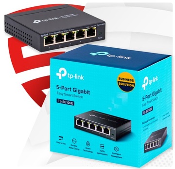 ЭНЕРГОСБЕРЕГАЮЩИЙ ПЕРЕКЛЮЧАТЕЛЬ TP-Link TL-SG105E 5 портов 1000 Мбит/с УПРАВЛЯЕМЫЙ