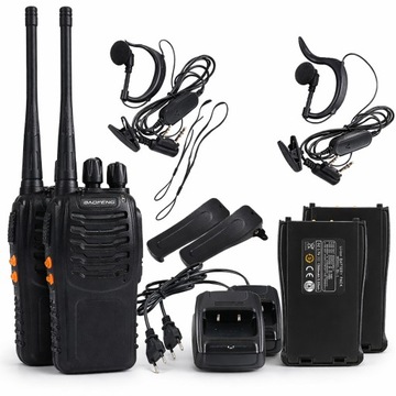 WALKWAY 2x РАЦИЯ BAOFENG BF-888S PMR РАДИОТЕЛЕФОН ДАЛЬНЕГО РАБОТЫ