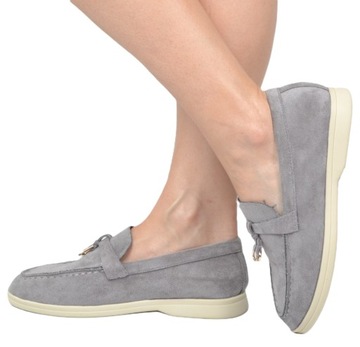 Удобные женские лоферы кожаная замшевая обувь повседневная обувь