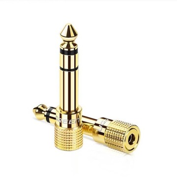 Adapter / przejściówka UGREEN 20503 z 6,5 mm jack na 3,5 mm mini jack (zło
