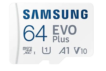 SAMSUNG EVO+ 64 ГБ micro SDXC UHS U3 V10 A1 130 МБ