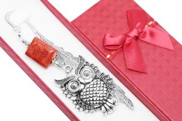 ZAKŁADKA DO KSIĄŻKI sowa KORALOWIEC Mikołajki gift
