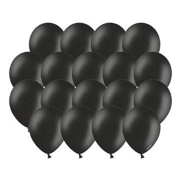 BALONY CZARNE URODZINY ŚLUB 18STKA 50 SZT