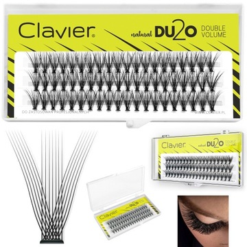 Clavier Kępki Rzęs 10 mm - DU2O Double Volume 20D