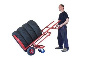 Тележка для перевозки легковых и внедорожниковых шин, наклоняемая на 45 градусов, грузоподъемность 150 кг.