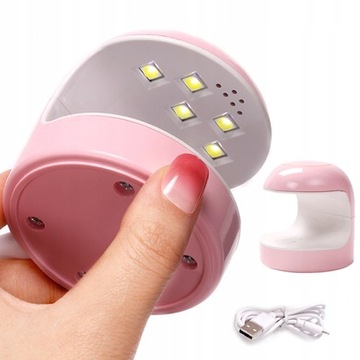 Mini 6W Suszarka do Paznokci LED Lampa UV Żel Micro USB