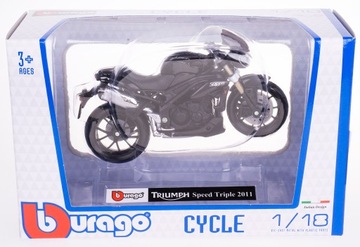 TRIUMPH SPEED TRIPLE 2011 МОДЕЛЬ МЕТАЛЛ BBURAGO 1:18