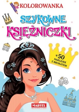 Kolorowanka SZYKOWNE KSIĘŻNICZKI 50 naklejek