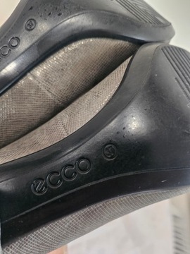 Buty czółenka szpilki skórzane Ecco rozmiar 37 wkładka 24 cm