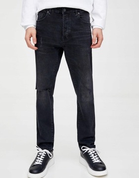 R1F144 PULL AND BEAR__MZ5 SPODNIE JEANS SLIM__40