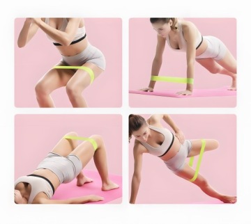 Набор из 5 лент для упражнений Wellmi FITNESS YOGA STRETCHING