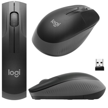 Myszka bezprzewodowa Logitech M190 Logi Czarna optyczna 1000 DPI Wygodna