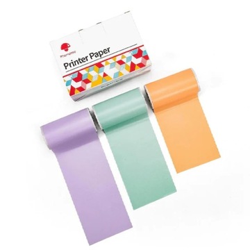 Kolorowe foliowe naklejki termiczne mini drukarki Phomemo T02 50mmx3,5m x3