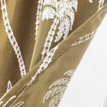 Шторы-вуали с вышитым кружевом, бежевые, 74х61см