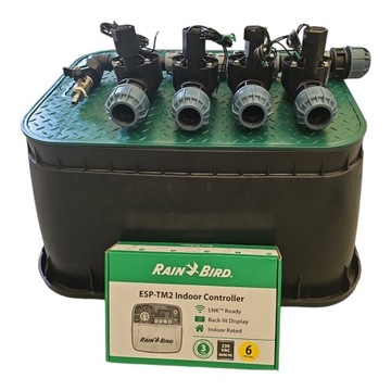 Zestaw Rain Bird HV 4 sekcje z kompresorem Sterownik TM2 na rurę PE 20