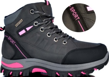 ŚLICZNE CIEPŁE TRAPERY Buty ZIMOWE OCIEPLANE ŚNIEGOWCE SPORTOWE ORIGINAL