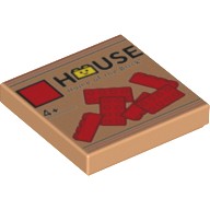 Lego House czerwone klocki kafelek 2x2 3068bpb1657
