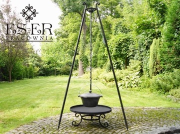 КОМПЛЕКТ: гриль, камин и чугунный казан ES-ER объемом 7 л.