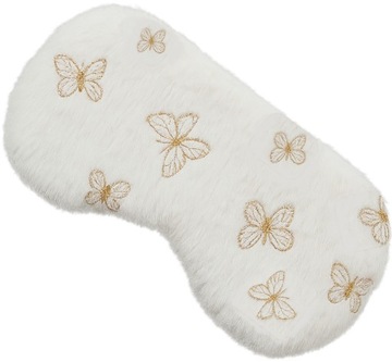 OPASKA NA OCZY MASKA DO SPANIA SNU RELAKSU ZŁOTE MOTYLE OLDMAN NA GUMCE