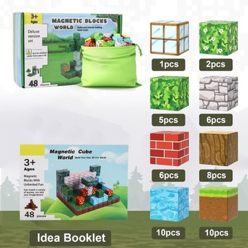 БОЛЬШИЕ МАГНИТНЫЕ СТРОИТЕЛЬНЫЕ БЛОКИ МАГНИТНЫЕ БЛОКИ лесной замок