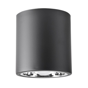Lampa tuba natynkowa spot 1xE27 czarna 13,5/14,5