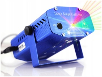 PROJEKTOR LASEROWY 3D LASER DISCO CZUJNIK DŹWIĘKU