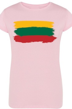 Litwa Flaga Damski T-Shirt Modny Rozm.XXL
