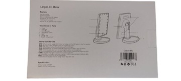 Косметическое зеркало для макияжа со светодиодной подсветкой