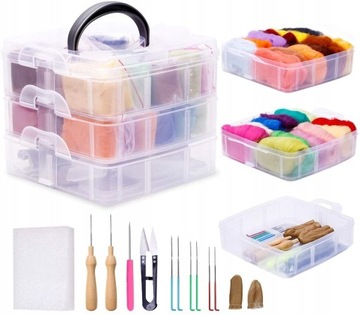Zestawy do filcowania igłą DIY (40 kolorów / 3g)