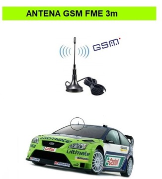 MINI ANTENA GSM GPRS ZŁĄCZE FME MAGNETYCZNA 3 m