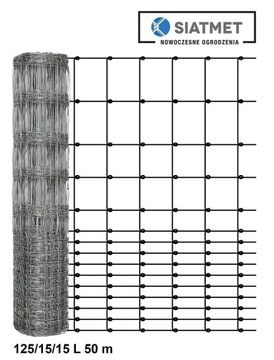 SIATKA ogrodzeniowa leśna NA LISY ZAJĄCE 125cm/50m